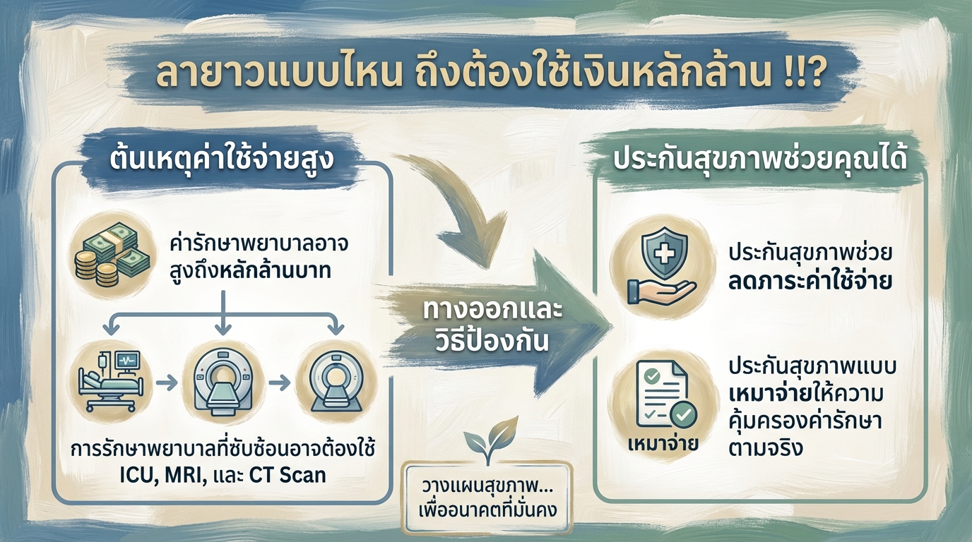 ลายาวแบบไหน? ค่ารักษาพยาบาลหลักล้าน!