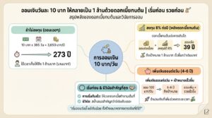 ออมเงินวันละ 10 บาท สู่ 1 ล้าน: เคล็ดลับและวิธีทำ | การงง การเงิน