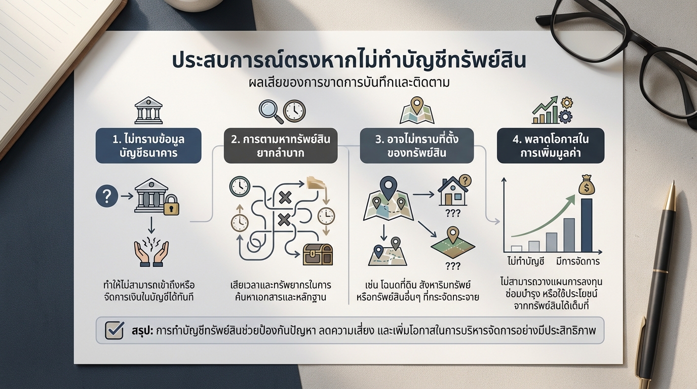 ประสบการณ์ตรงหากไม่ทำบัญชีทรัพย์สิน: บทเรียนราคาแพง