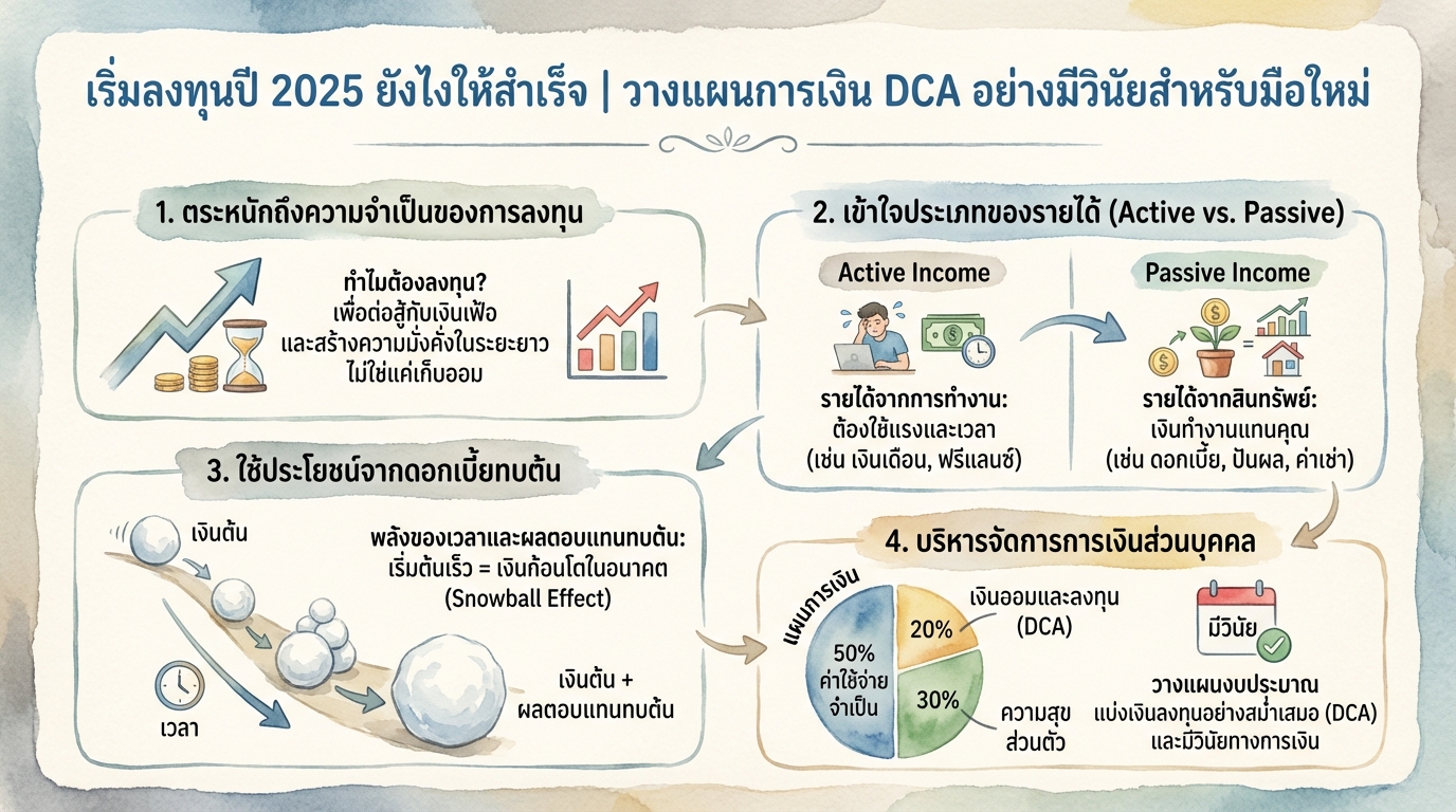 เริ่มลงทุนปี 2025: วางแผนการเงิน DCA สำหรับมือใหม่ให้สำเร็จ
