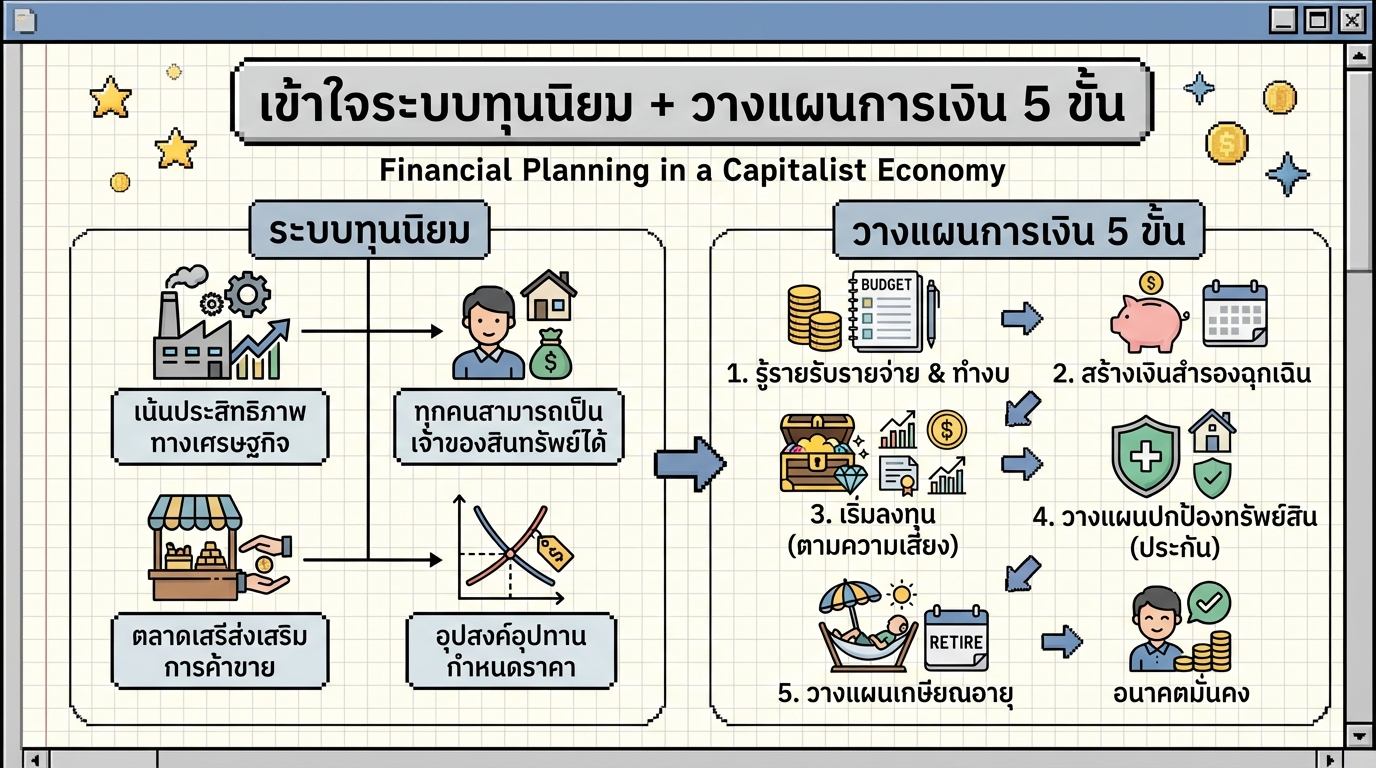 เข้าใจระบบทุนนิยม + วางแผนการเงิน 5 ขั้น | Financial Planning