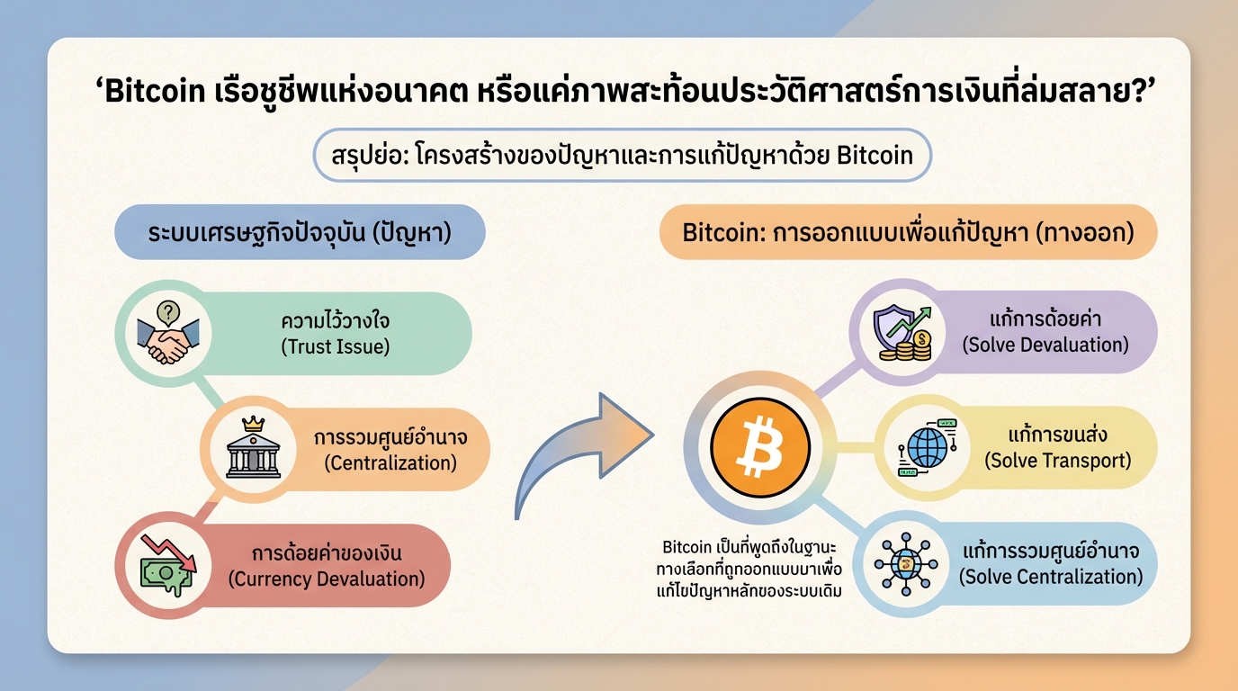 Bitcoin: เรือชูชีพแห่งอนาคต หรือภาพสะท้อนประวัติศาสตร์การเงิน?