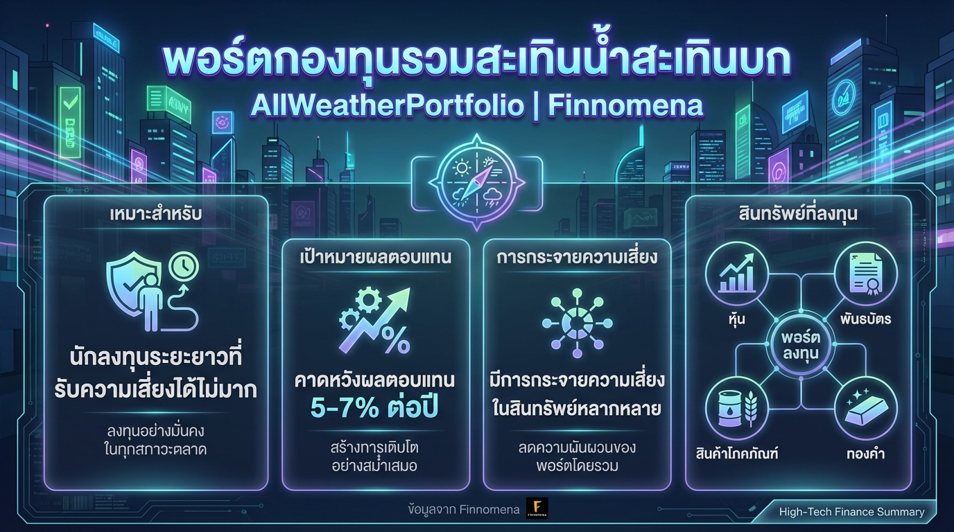 พอร์ตกองทุนรวมสะเทินน้ำสะเทินบก ลงทุนยาว ลดเสี่ยง ผลตอบแทน 5-7% | Finnomena