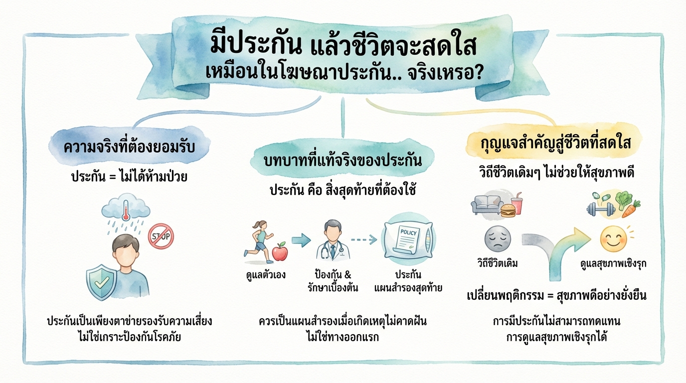 มีประกัน แล้วชีวิตจะสดใส เหมือนในโฆษณาประกัน.. จริงเหรอ?
