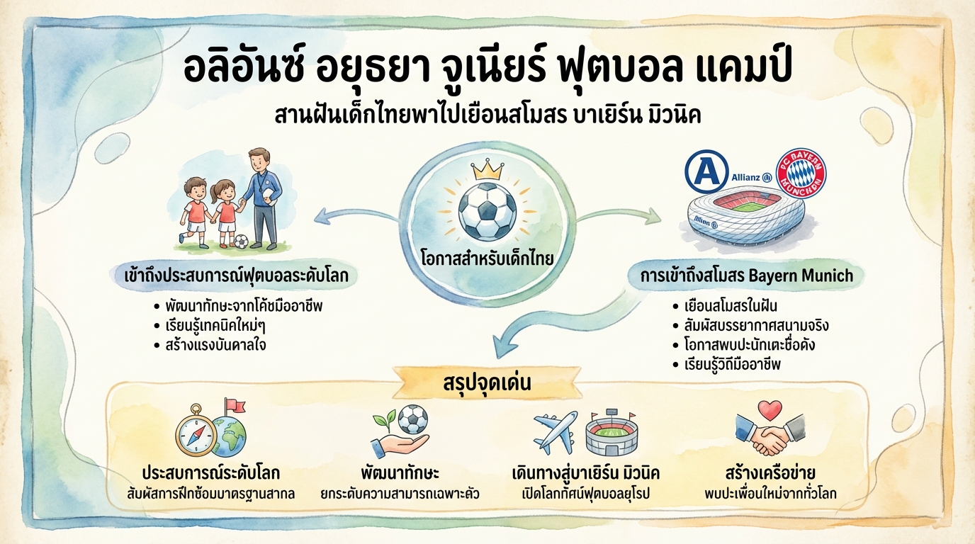 อลิอันซ์ อยุธยา จูเนียร์ ฟุตบอล แคมป์ สานฝันเด็กไทยสู่บาเยิร์น มิวนิค