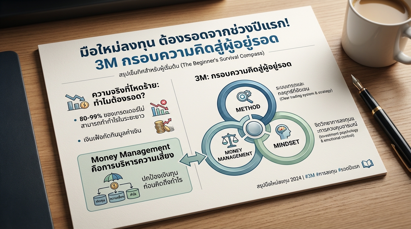 มือใหม่ลงทุน ต้องรอดจากช่วงปีแรก! 3M กรอบความคิดสู่ผู้อยู่รอด