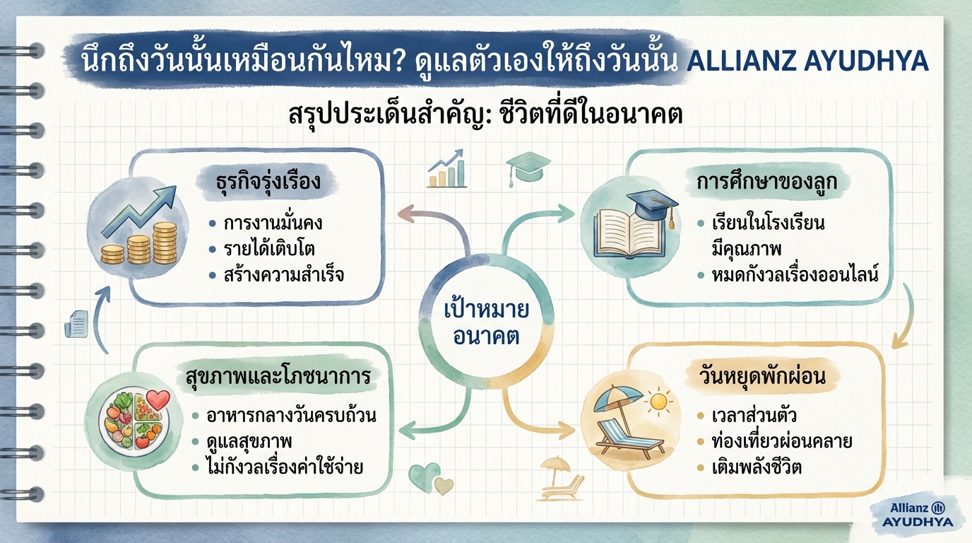 นึกถึงวันนั้นเหมือนกันไหม? ดูแลตัวเองให้ถึงวันนั้น ALLIANZ AYUDHYA