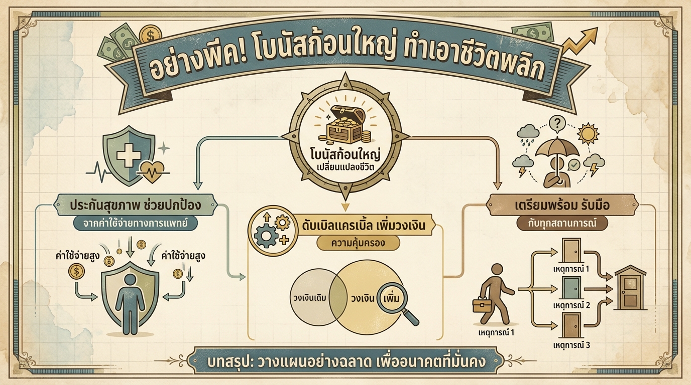 อย่างพีค! โบนัสก้อนใหญ่ ทำเอาชีวิตพลิก: โอกาสและเกราะป้องกัน