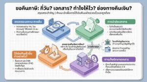 ขอคืนภาษีกี่วัน? ต้องส่งเอกสารไหม? ได้เงินคืนทางไหน?