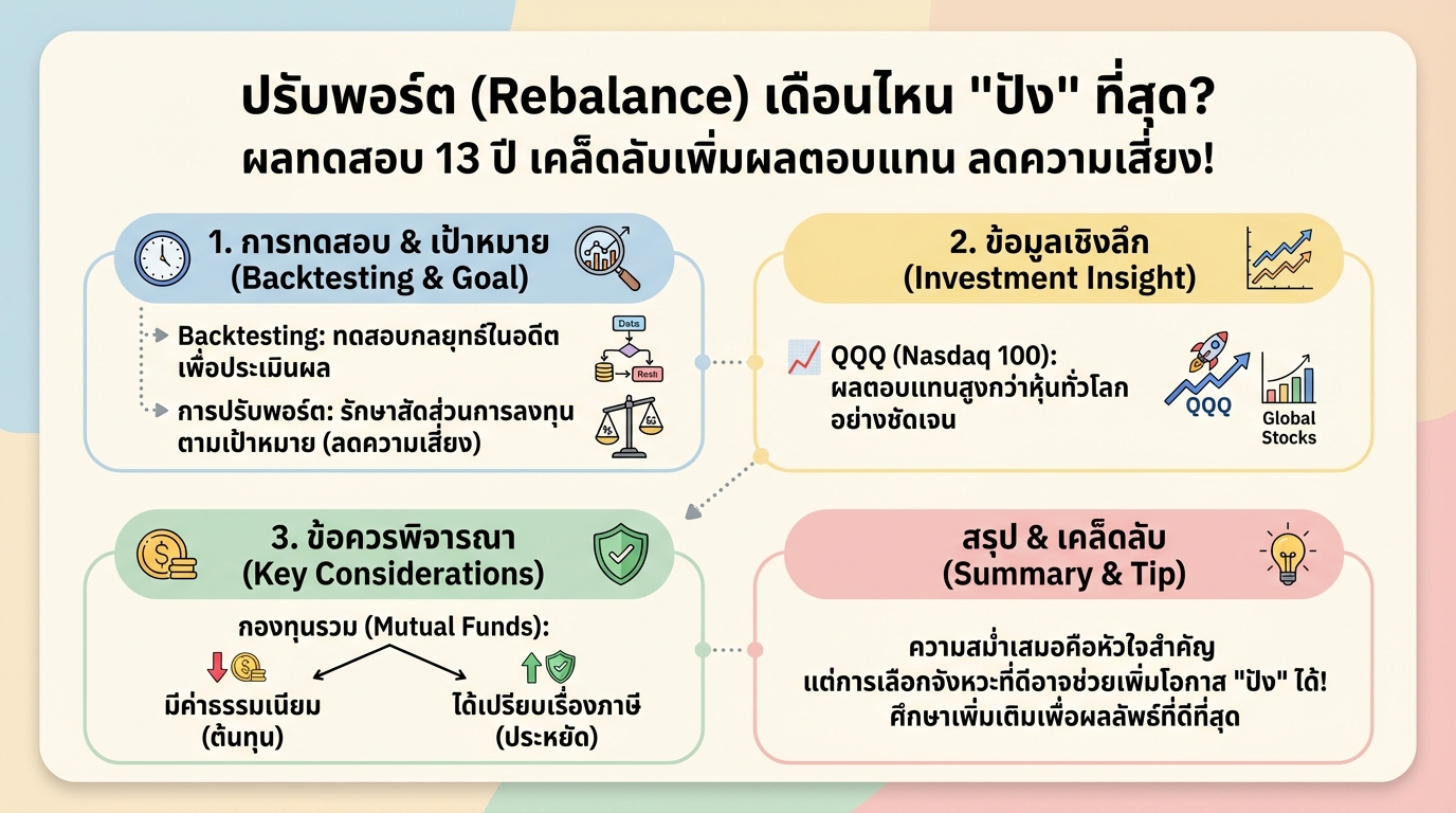 ปรับพอร์ตเดือนไหน “ปัง” สุด? ผลทดสอบ 13 ปี เคล็ดลับเพิ่มผลตอบแทน