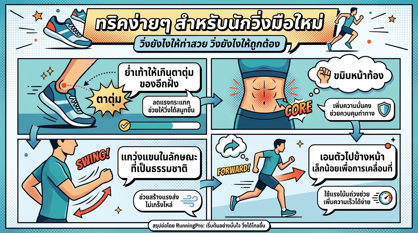 ทริคง่ายๆสำหรับนักวิ่งมือใหม่ วิ่งยังไงให้ท่าสวย วิ่งยังไงให้ถูกต้อง