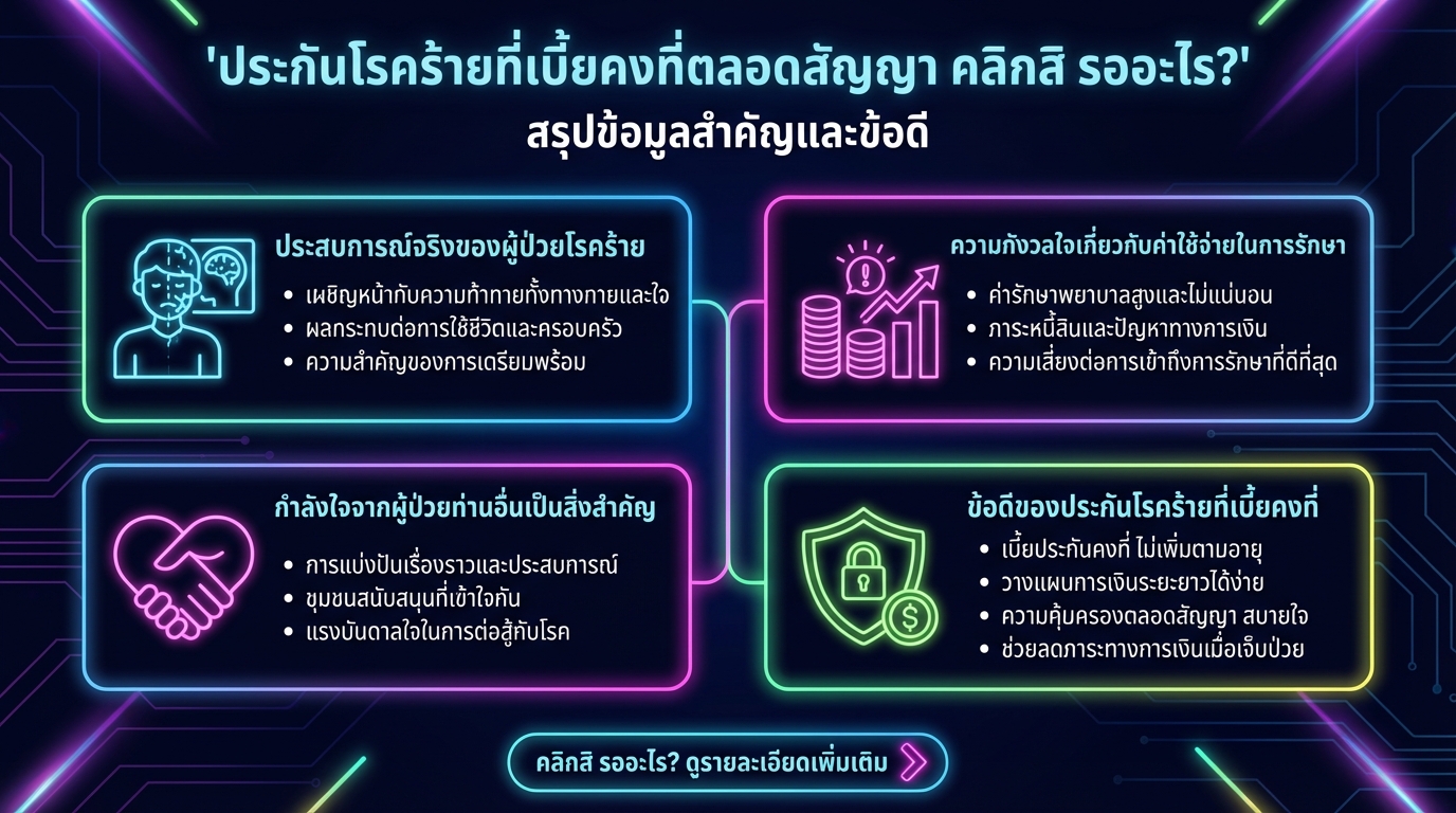 ประกันโรคร้ายที่เบี้ยคงที่ตลอดสัญญา คลิกสิ รออะไร?