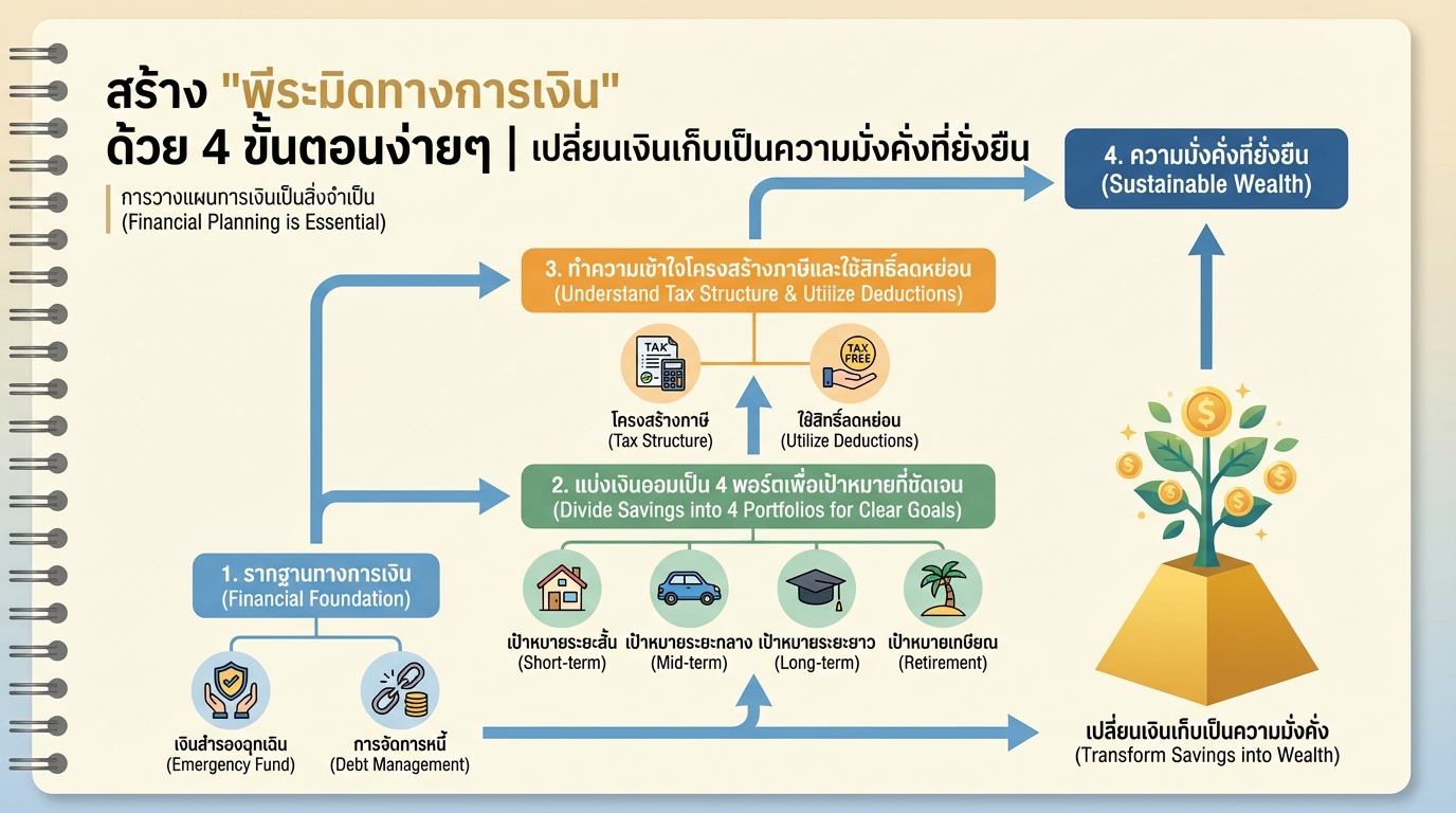 สร้างพีระมิดทางการเงิน: 4 ขั้นตอนสู่ความมั่งคั่งที่ยั่งยืน