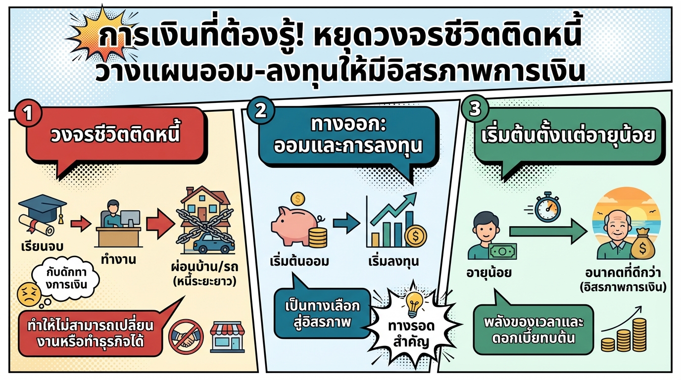 การเงินที่ต้องรู้! หยุดวงจรชีวิตติดหนี้ สู่ชีวิตอิสระทางการเงิน