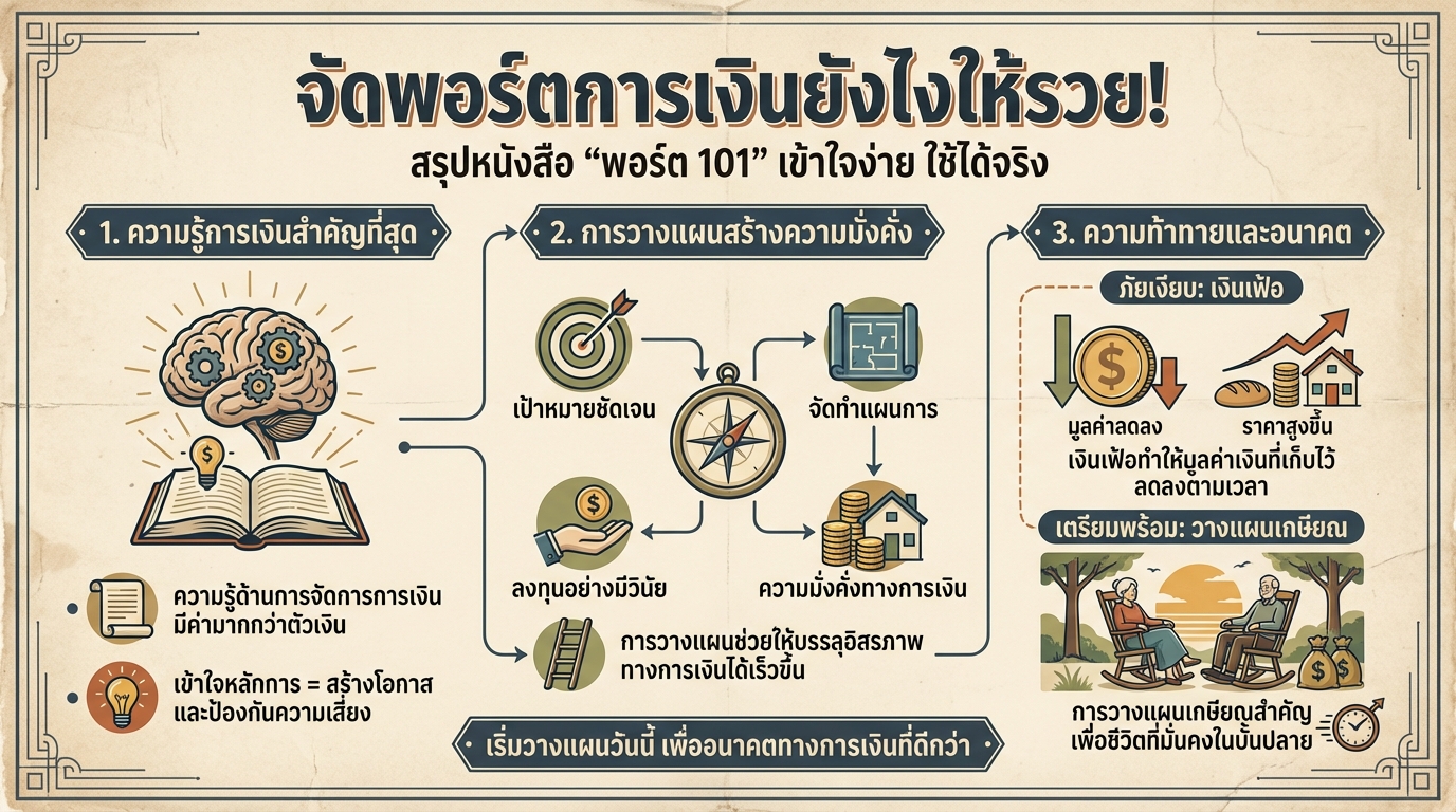 จัดพอร์ตการเงินยังไงให้รวย! สรุป “พอร์ต 101” ฉบับเข้าใจง่าย ใช้ได้จริง