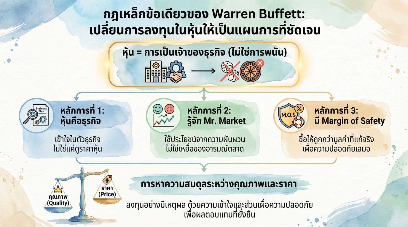 กฎเหล็ก Buffett: ลงทุนหุ้นไม่ใช่พนัน