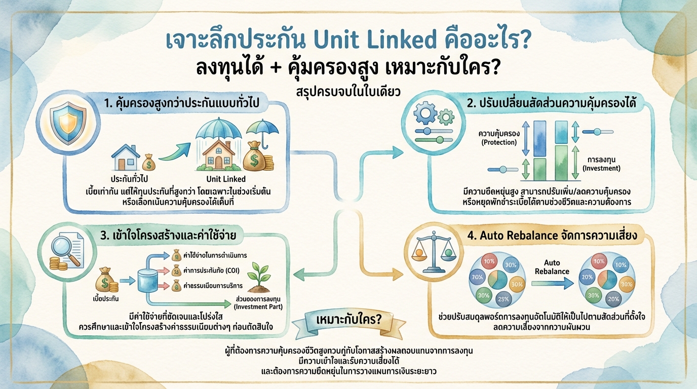 เจาะลึกประกัน Unit Linked: ลงทุนพร้อมคุ้มครองสูง เข้าใจง่าย