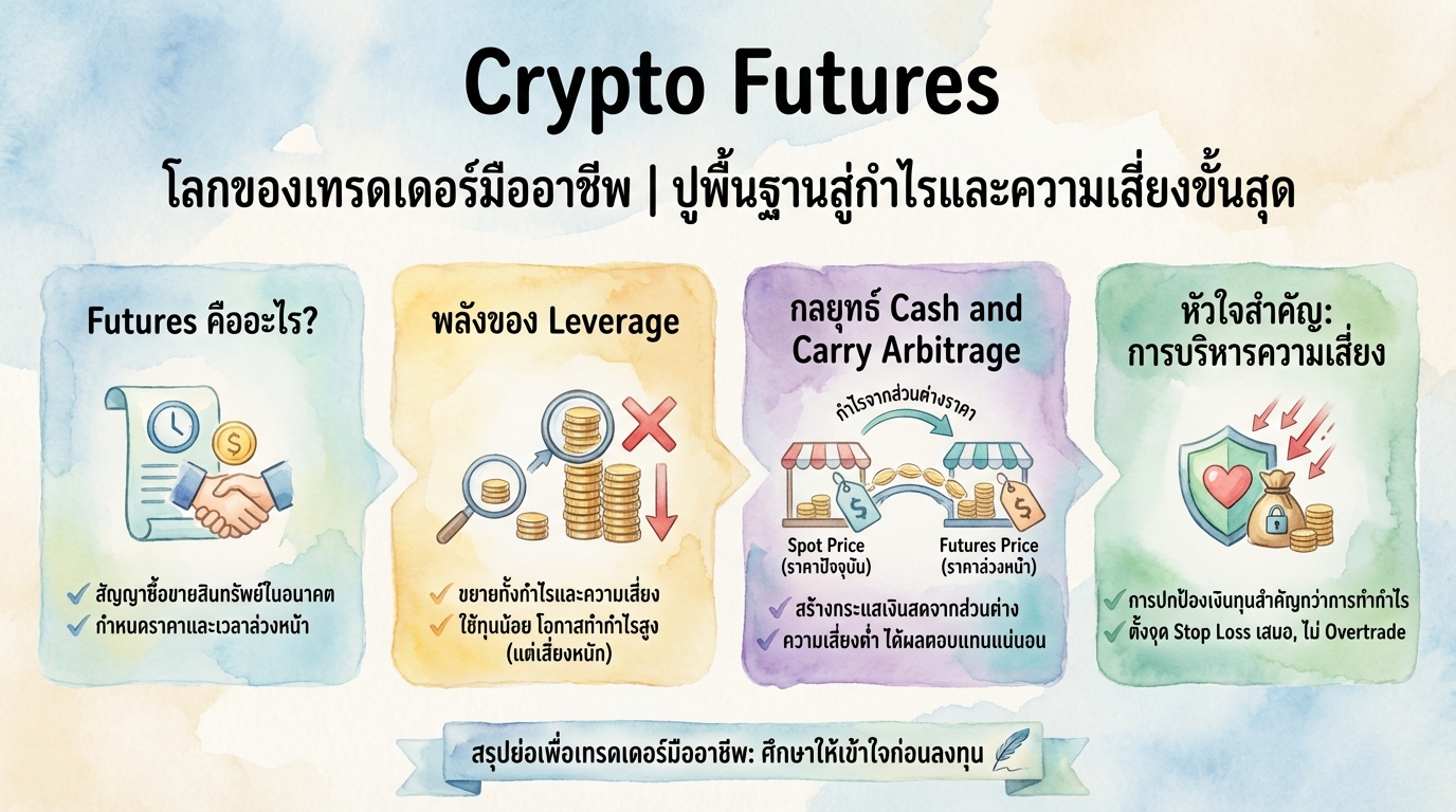 Crypto Futures: โลกเทรดเดอร์มืออาชีพ ปูพื้นฐานสู่กำไรและความเสี่ยง