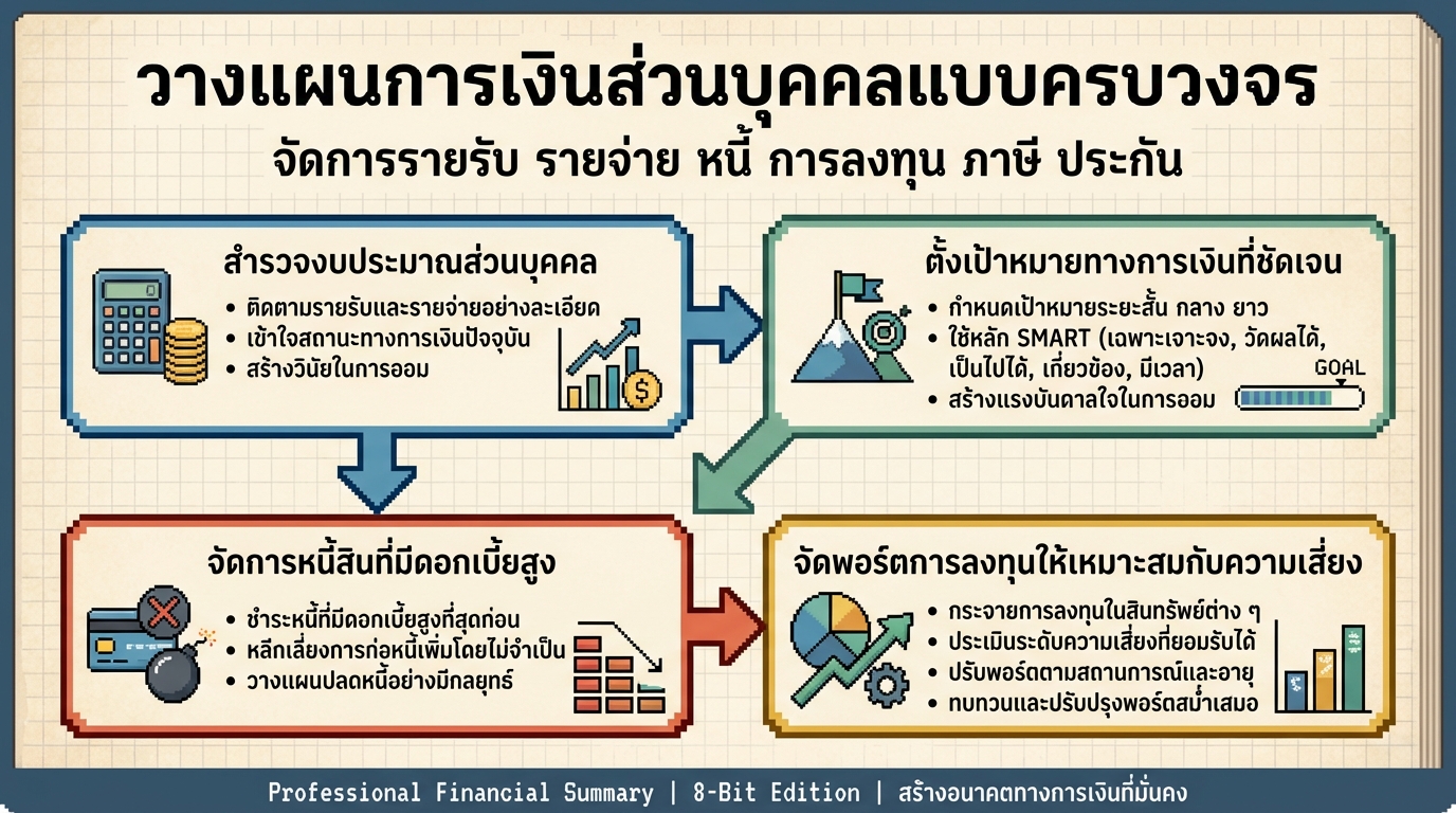 วางแผนการเงินส่วนบุคคลแบบครบวงจร: จัดการเงินให้งอกเงย | การเงิน