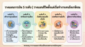 วางแผนการเงิน 5 ระดับ | วางแผนชีวิตตั้งแต่เริ่มทำงานจนเกษียณ
