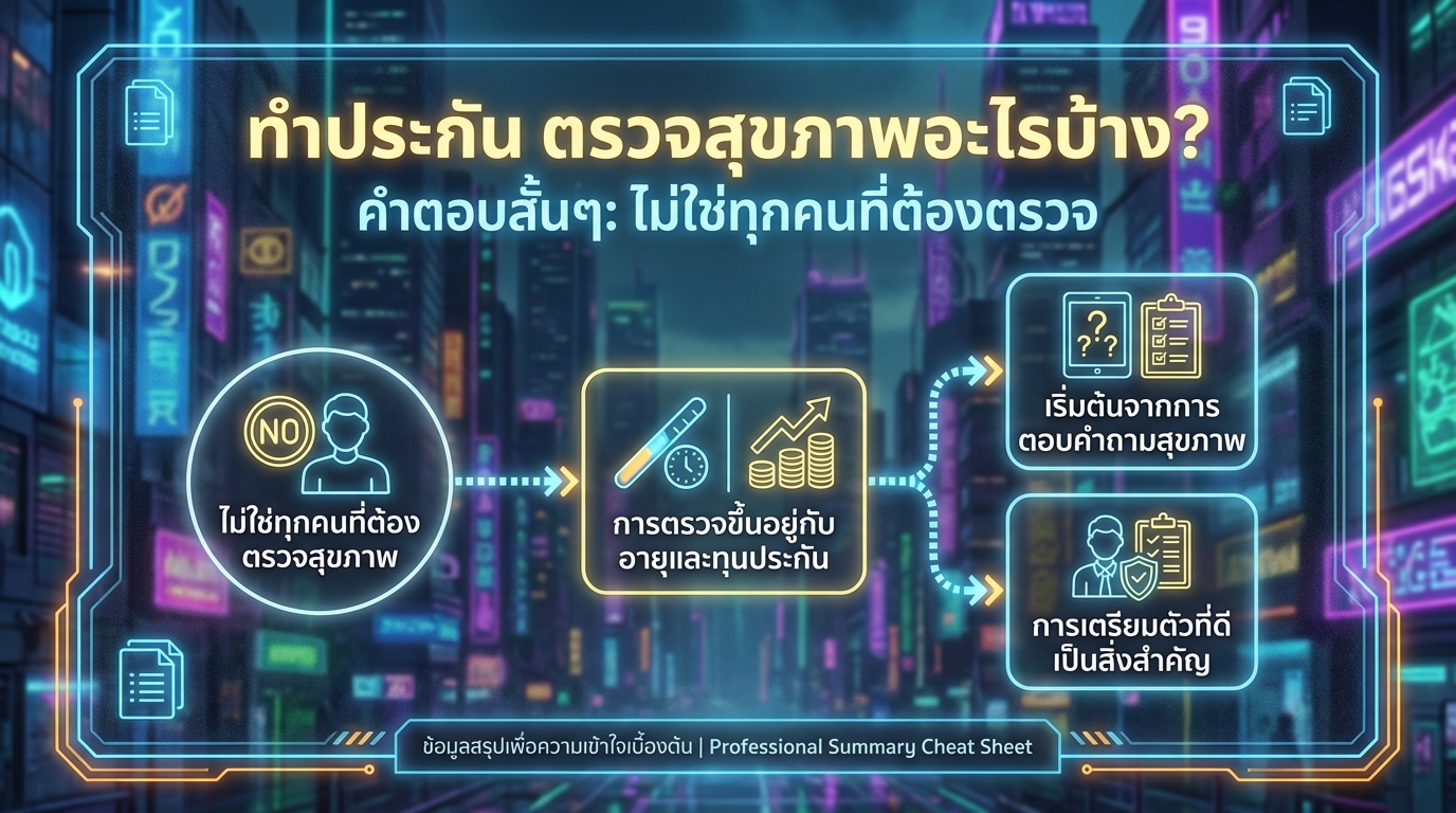 ทำประกัน ตรวจสุขภาพอะไรบ้าง? เช็กเลย! ไม่ใช่ทุกคนที่ต้องตรวจ