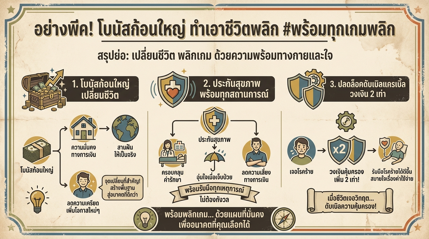 อย่างพีค! โบนัสก้อนใหญ่ ทำเอาชีวิตพลิก พร้อมทุกเกมพลิก
