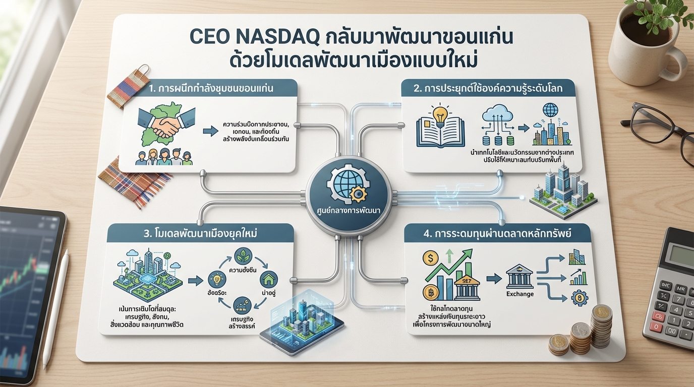CEO NASDAQ พลิกโฉมขอนแก่น: โมเดลพัฒนาเมืองใหม่เพื่ออนาคต