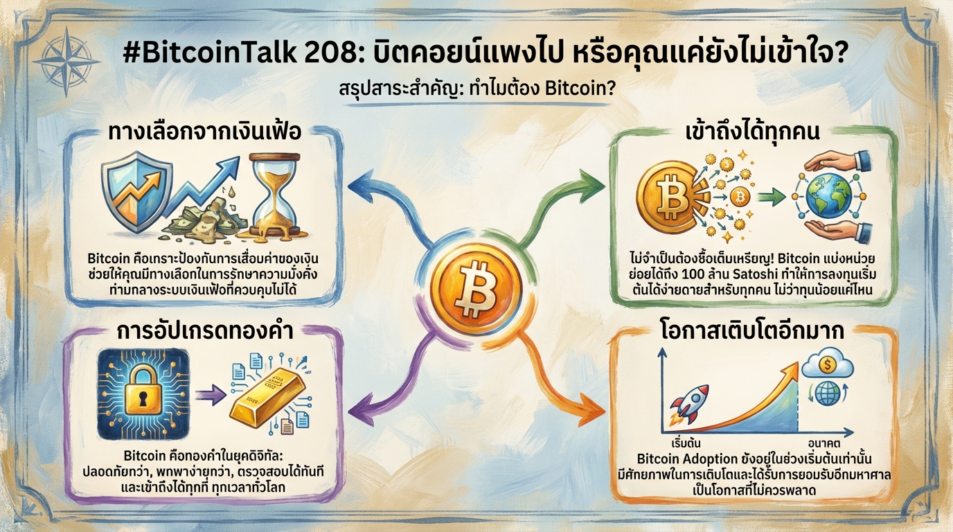 #BitcoinTalk 208 บิตคอยน์แพงไป หรือคุณแค่ยังไม่เข้าใจ?