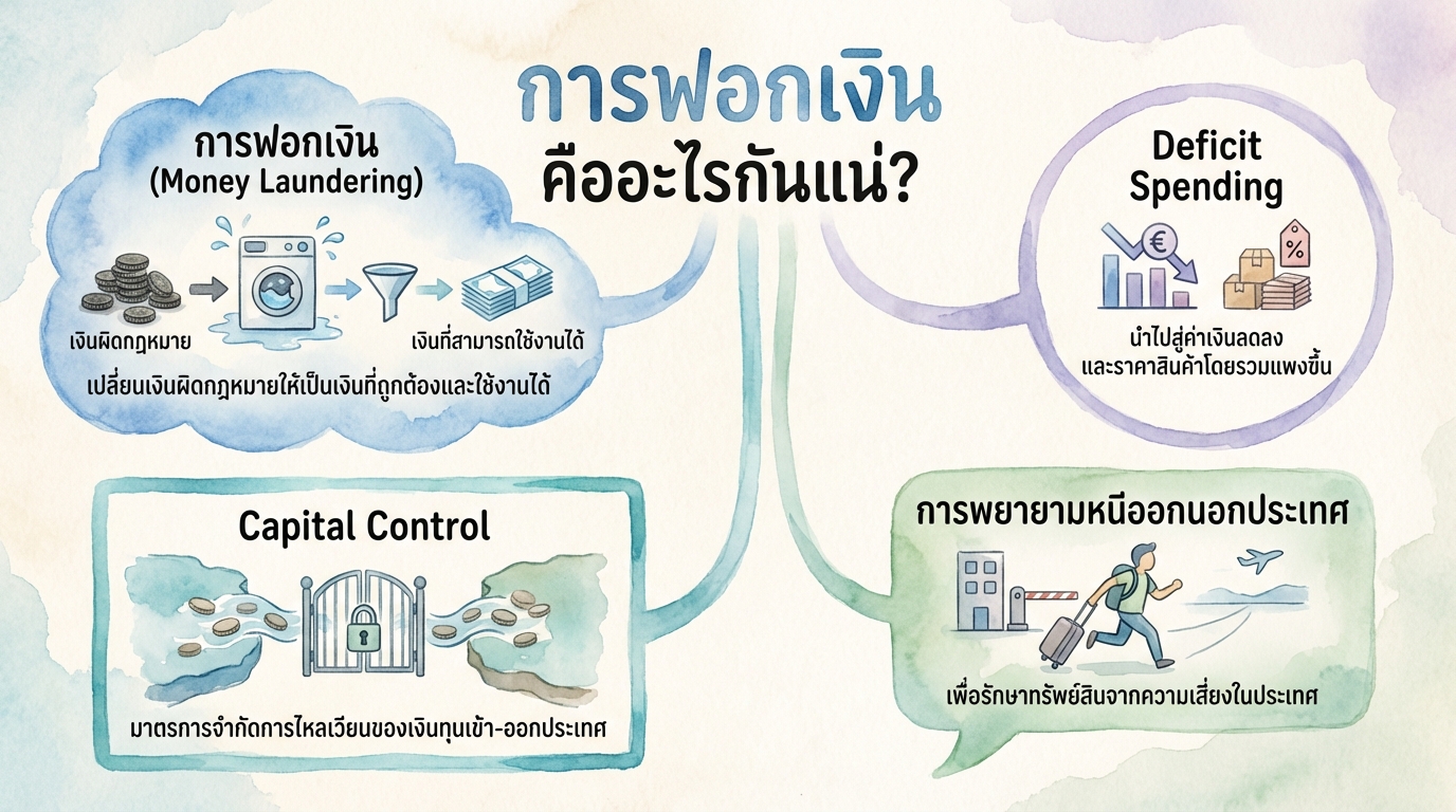 การฟอกเงิน คืออะไรกันแน่? ทำความเข้าใจเรื่องเงินดำและ Capital Control