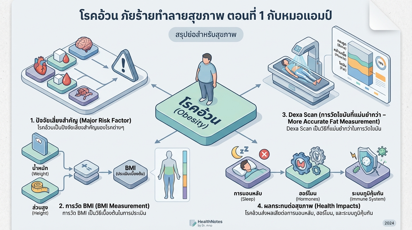 โรคอ้วน ภัยร้ายทำลายสุขภาพ ตอนที่ 1 กับหมอแอมป์ | BDMS Wellness Club