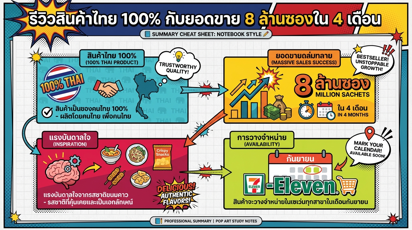 รีวิวสินค้าไทย 100% ยอดขาย 8 ล้านซองใน 4 เดือน!