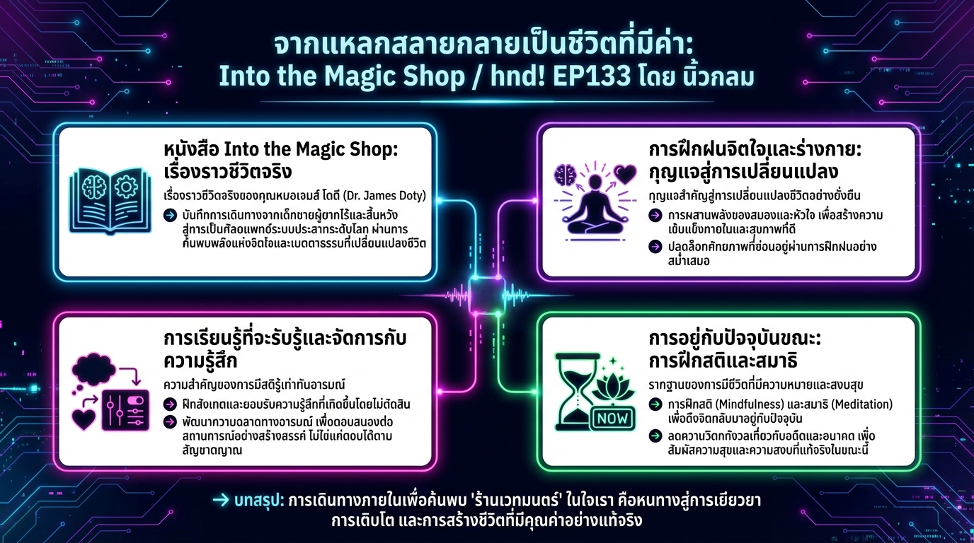 จากแหลกสลายสู่ชีวิตที่มีค่า: Into the Magic Shop โดย นิ้วกลม