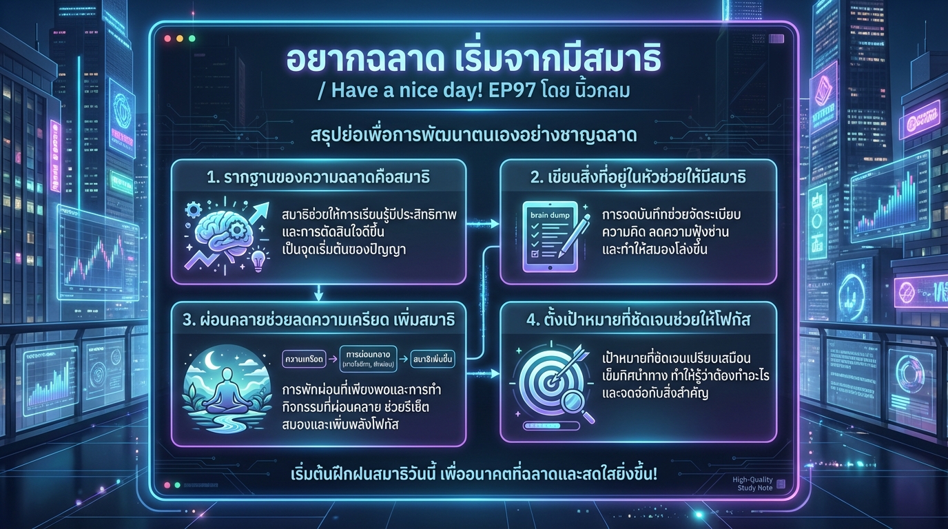 อยากฉลาด เริ่มจากมีสมาธิ / Have a nice day! EP97 โดย นิ้วกลม