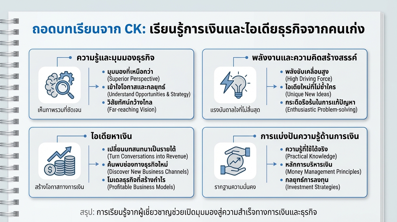 ถอดบทเรียนจาก CK: เรียนรู้การเงินและไอเดียธุรกิจจากคนเก่ง