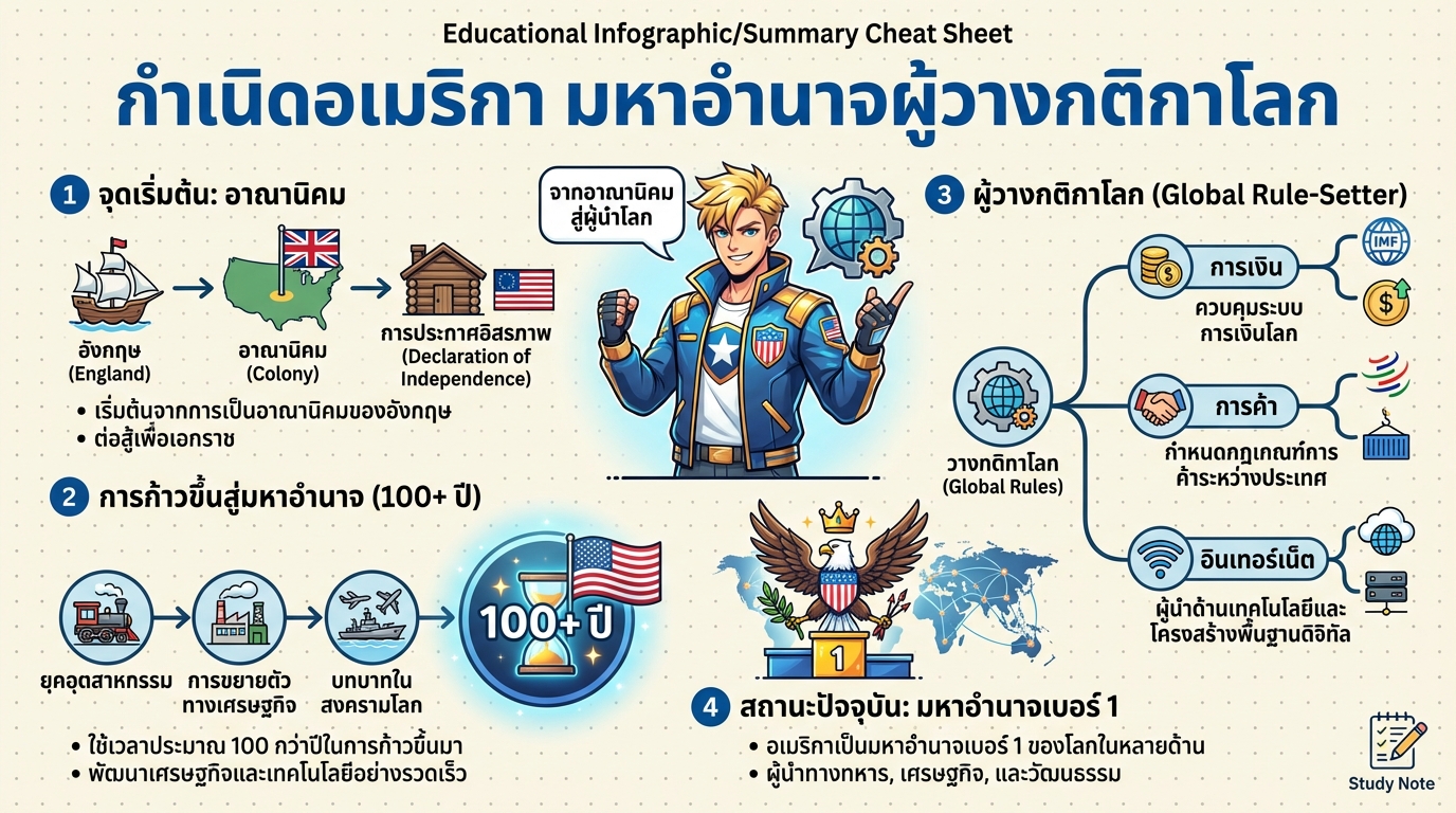 กำเนิดอเมริกา มหาอำนาจผู้วางกติกาโลก | เจาะลึกเศรษฐกิจโลก EP.11