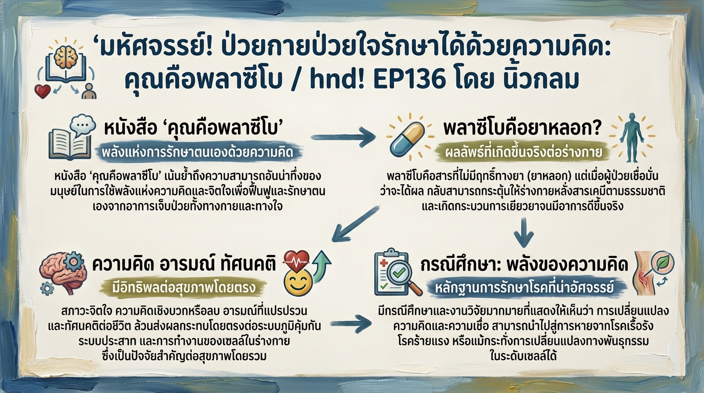 มหัศจรรย์! ป่วยกายป่วยใจรักษาได้ด้วยความคิด: คุณคือพลาซีโบ / hnd! EP136