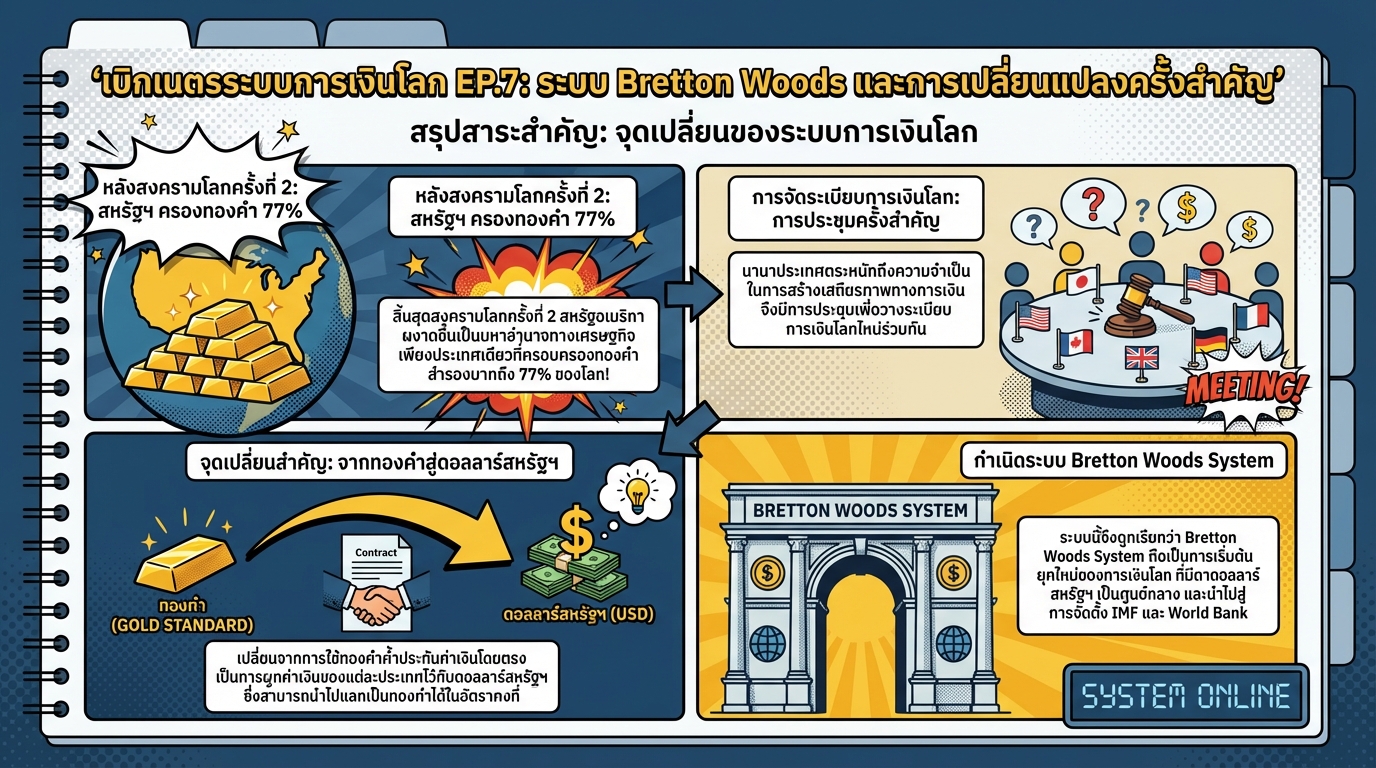 เบิกเนตรระบบการเงินโลก EP.7: Bretton Woods และการเปลี่ยนแปลงครั้งสำคัญ