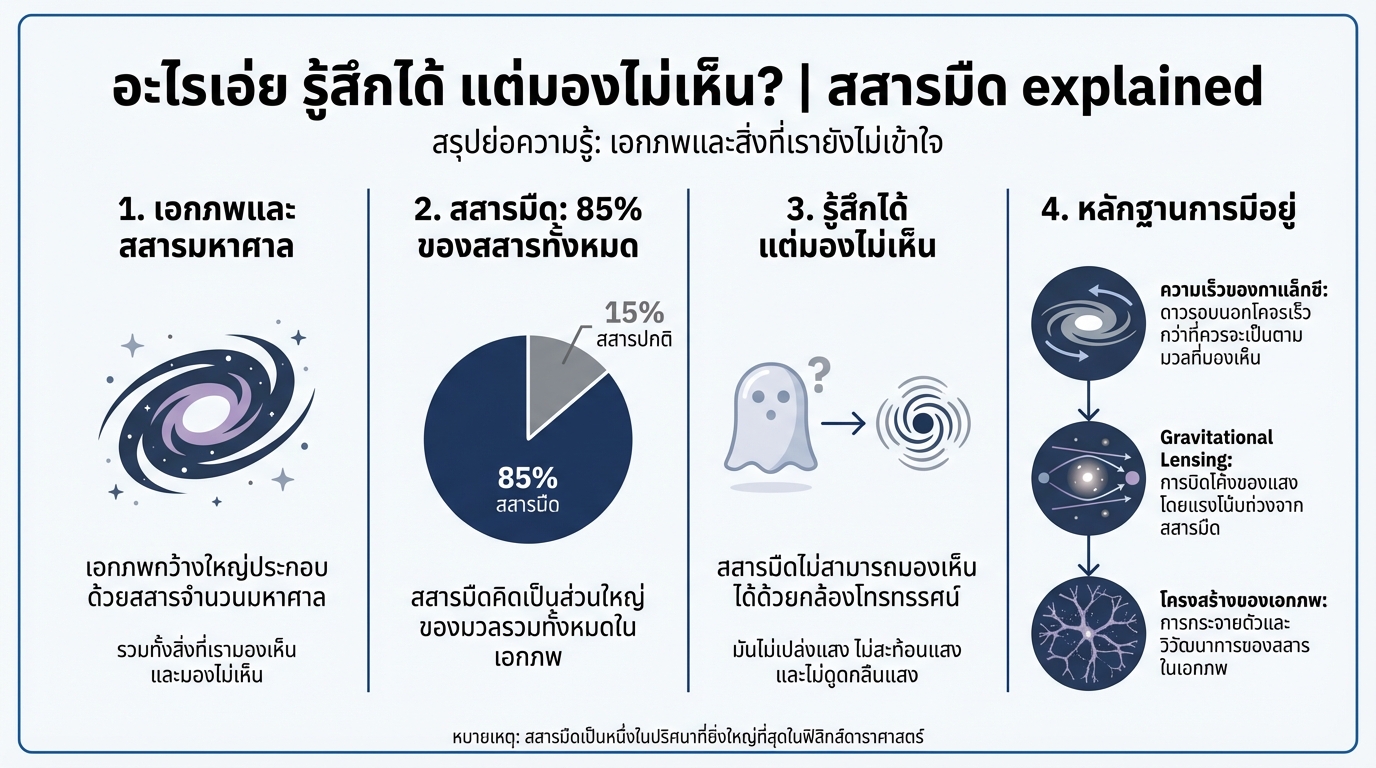 อะไรเอ่ย รู้สึกได้ แต่มองไม่เห็น? | Dark Matter explained