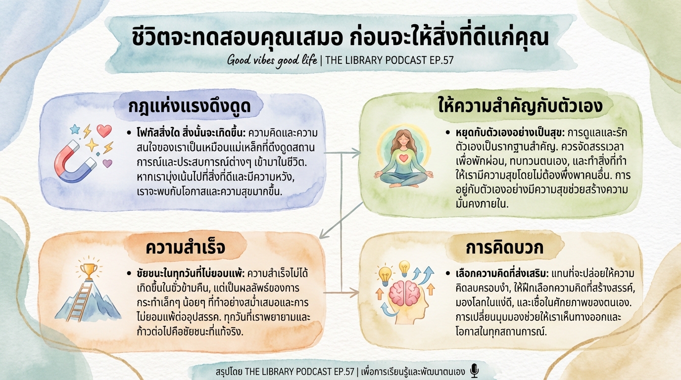 ชีวิตจะทดสอบคุณเสมอ ก่อนให้สิ่งดีๆ | THE LIBRARY PODCAST EP.57