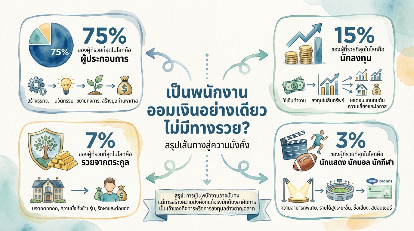 พนักงานออมเงินอย่างเดียว? โอกาสรวยยาก!