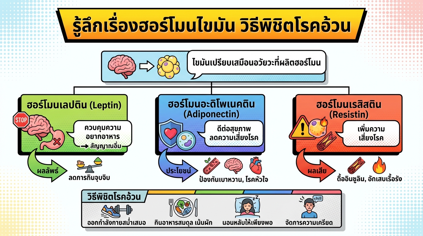 รู้ลึกเรื่องฮอร์โมนไขมัน วิธีพิชิตโรคอ้วน