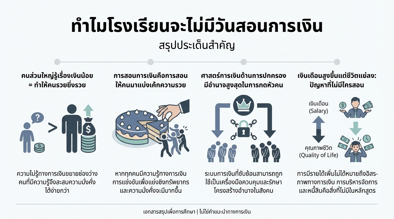 ทำไมโรงเรียนไม่สอนการเงิน? เจาะลึกศาสตร์มืดที่ไม่มีใครสอน