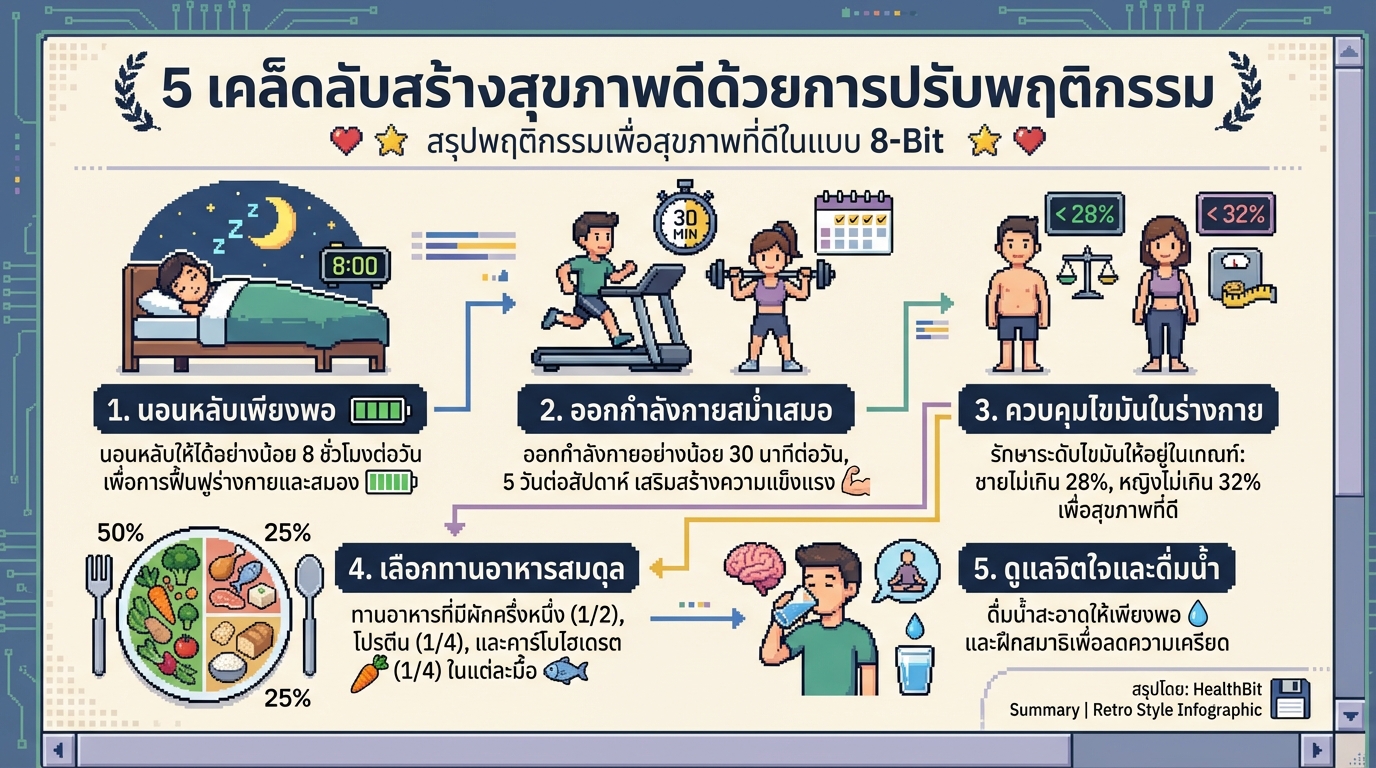 สร้างสุขภาพดี ด้วย 5 เคล็ดลับการปรับพฤติกรรม กับคุณหมอแอมป์