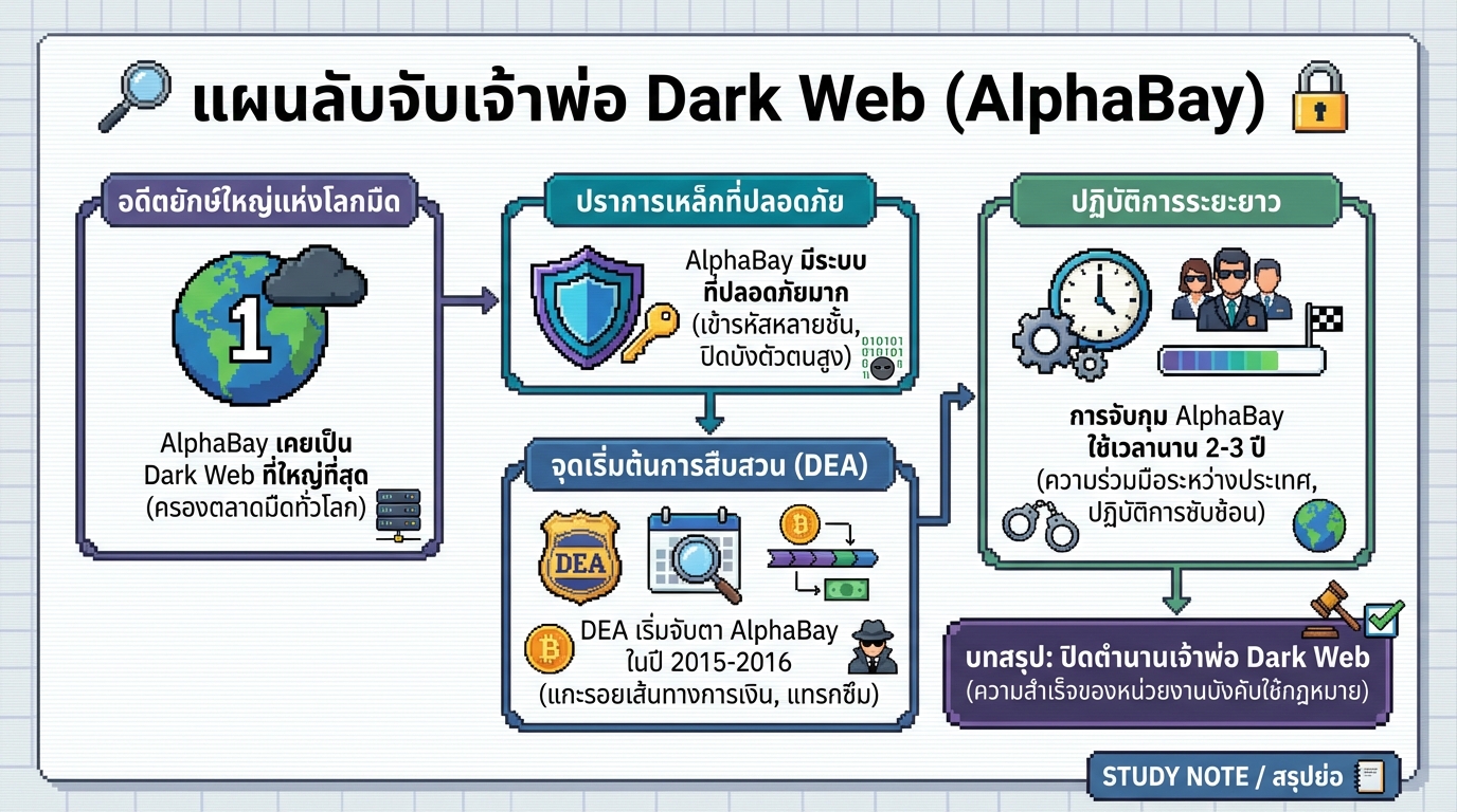 แผนลับจับเจ้าพ่อ Dark Web (AlphaBay) เจาะลึกปฏิบัติการระดับโลก