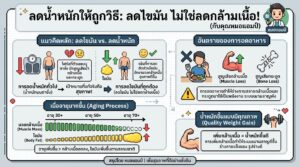 ลดน้ำหนักให้ถูกวิธี: ลดไขมัน ไม่ใช่ลดกล้ามเนื้อ! กับคุณหมอแอมป์