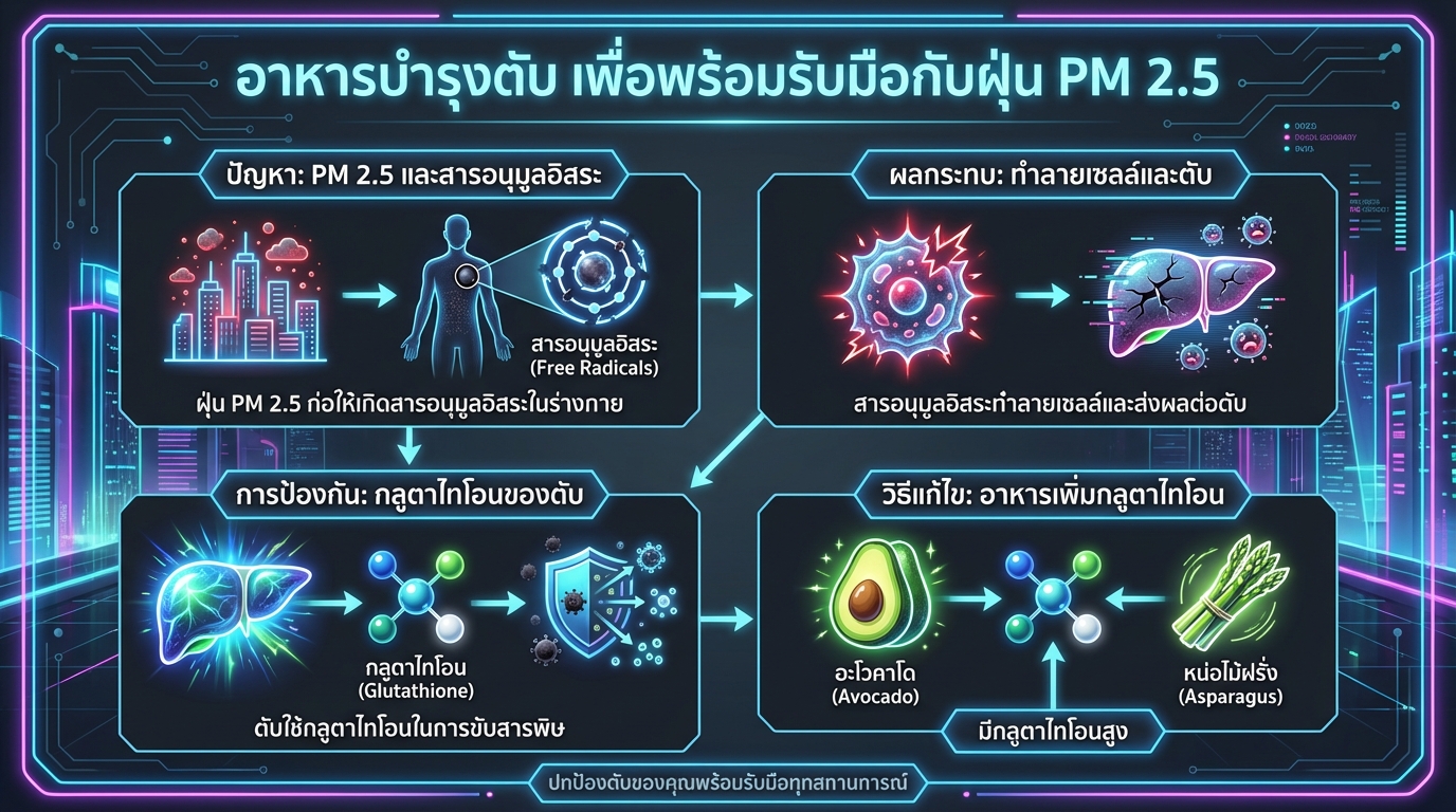 อาหารบำรุงตับ เพื่อพร้อมรับมือกับฝุ่น PM 2.5 | การงง การเงิน