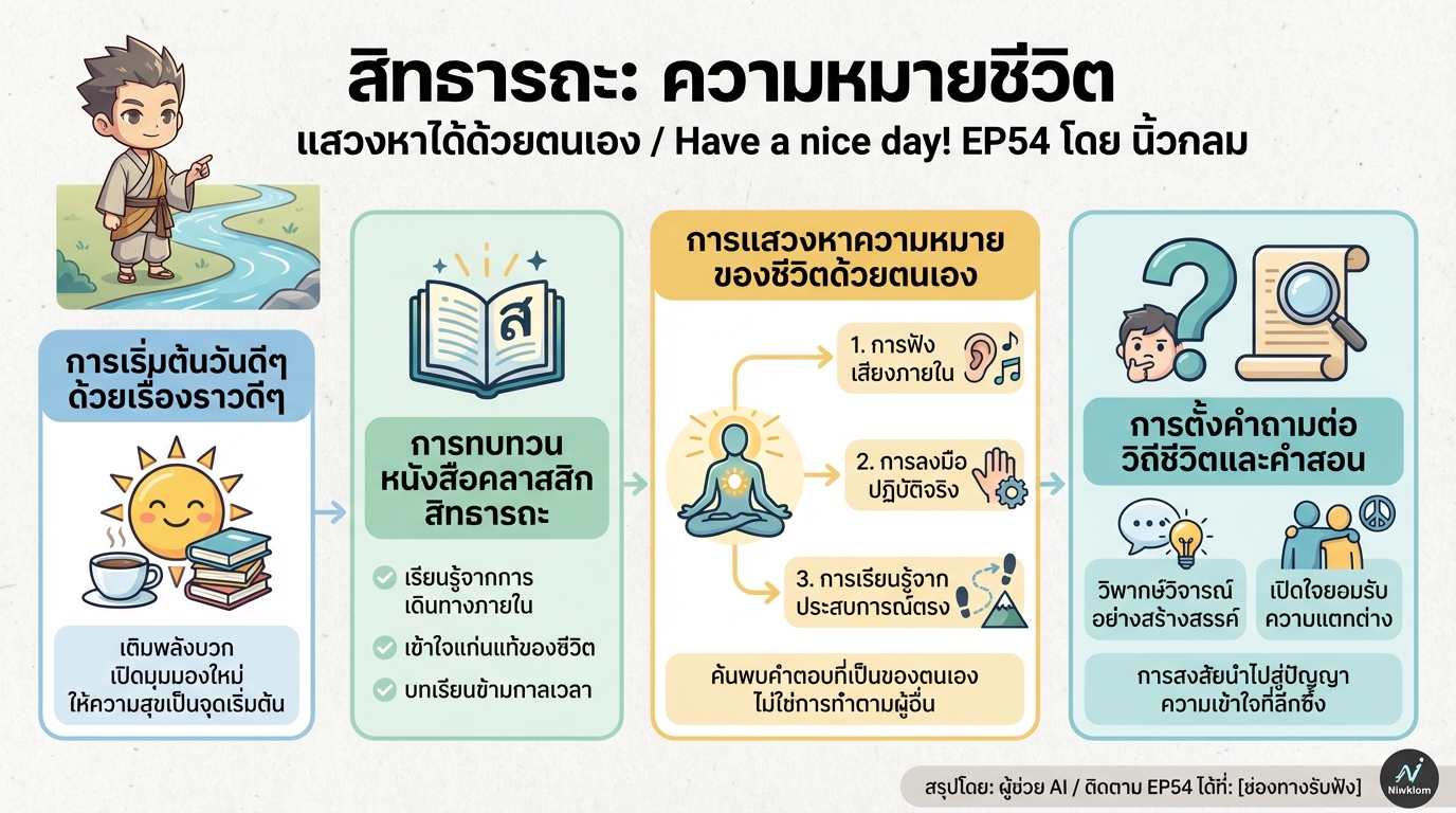 สิทธารถะ: ความหมายชีวิต แสวงหาได้ด้วยตนเอง / Have a nice day! EP54