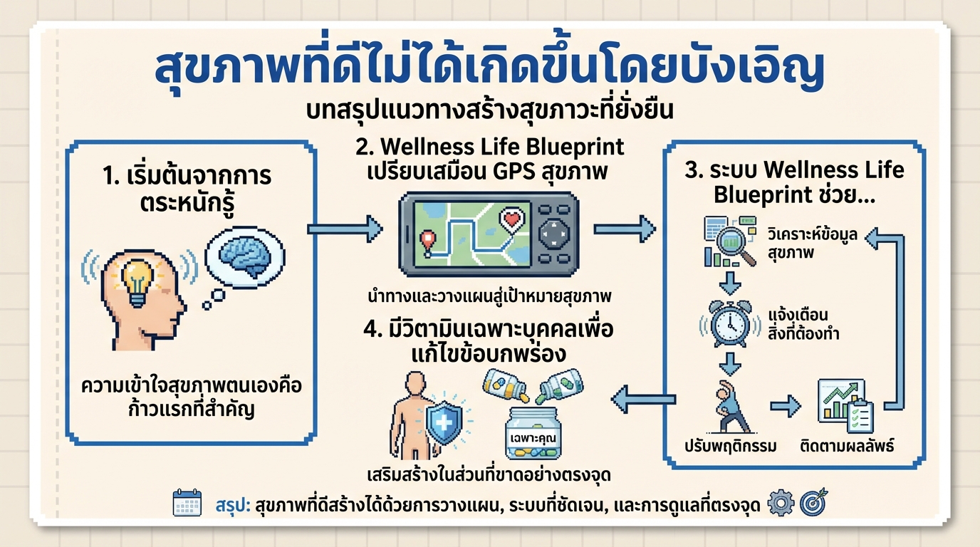Good health doesn’t happen by chance: สุขภาพดีไม่ใช่เรื่องบังเอิญ
