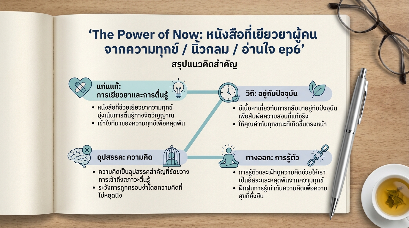 The Power of Now: หนังสือเยียวยาความทุกข์ กับ นิ้วกลม อ่านใจ ep6