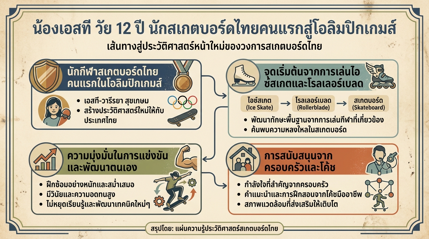 น้องเอสที: นักสเกตบอร์ดไทยคนแรกสู่โอลิมปิกเกมส์